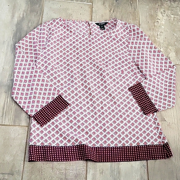 J. Crew Tops - J Crew printed blouse size xsmall# 17